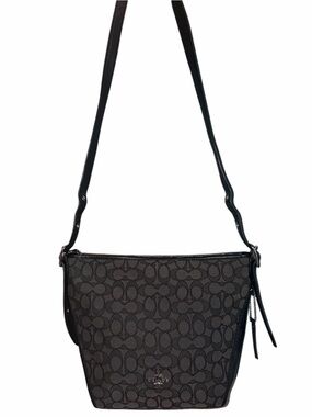 Coach Dufflette Black/Charcoal Signature Crossbody Bag